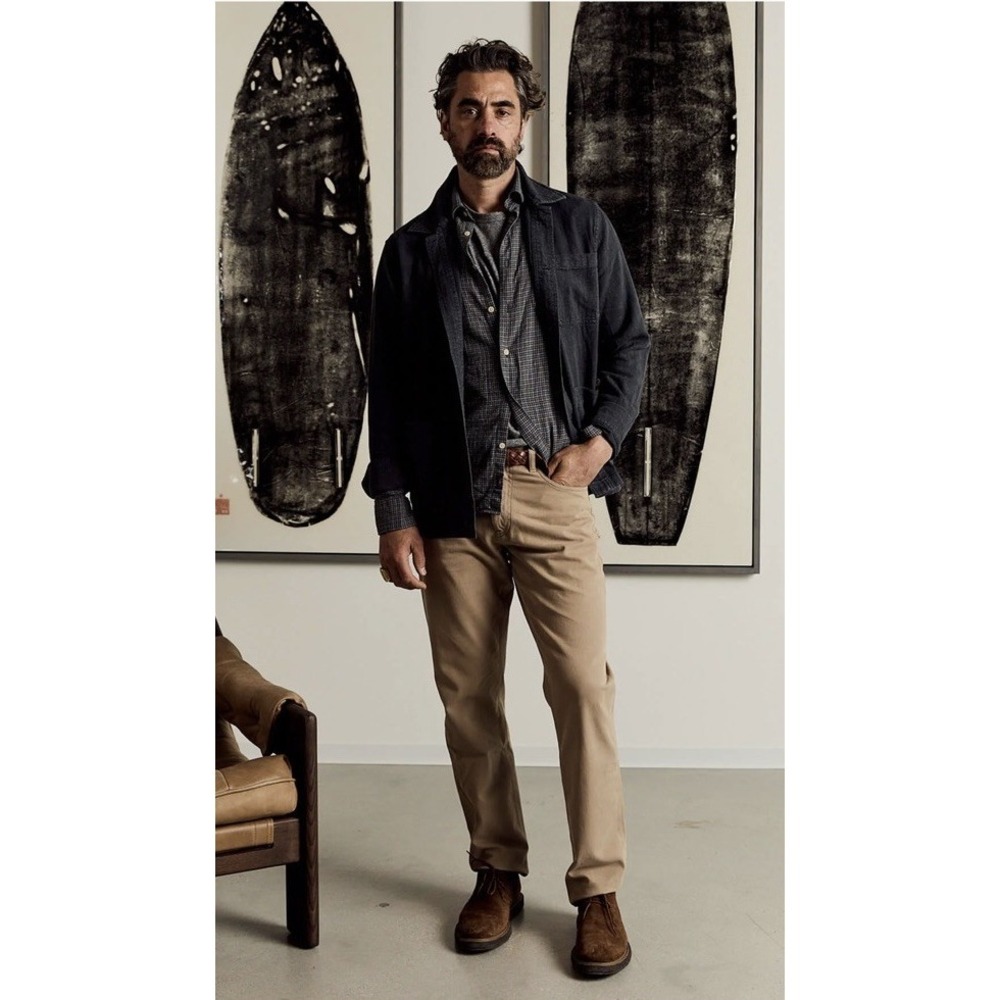 Faherty Reserve Movement Pant Mens 34x30 (Tag 33) Tan Stretch Preppy Chino